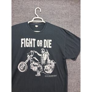 AMC The Walking Dead Tshirt Mens 2XL XXL Black Fight Or Die Darryl